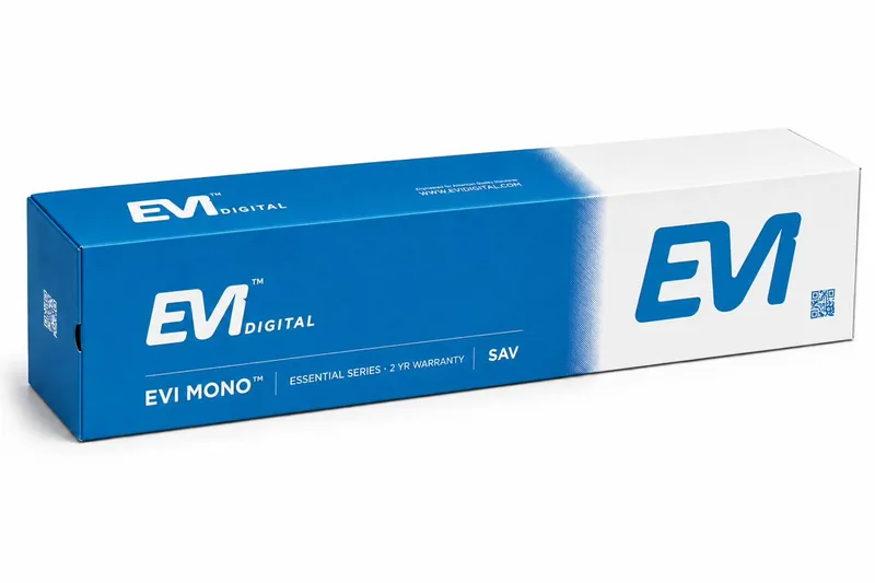 EVI MONO® — blue box with SAV roll (Essential Series, 2-year warranty)